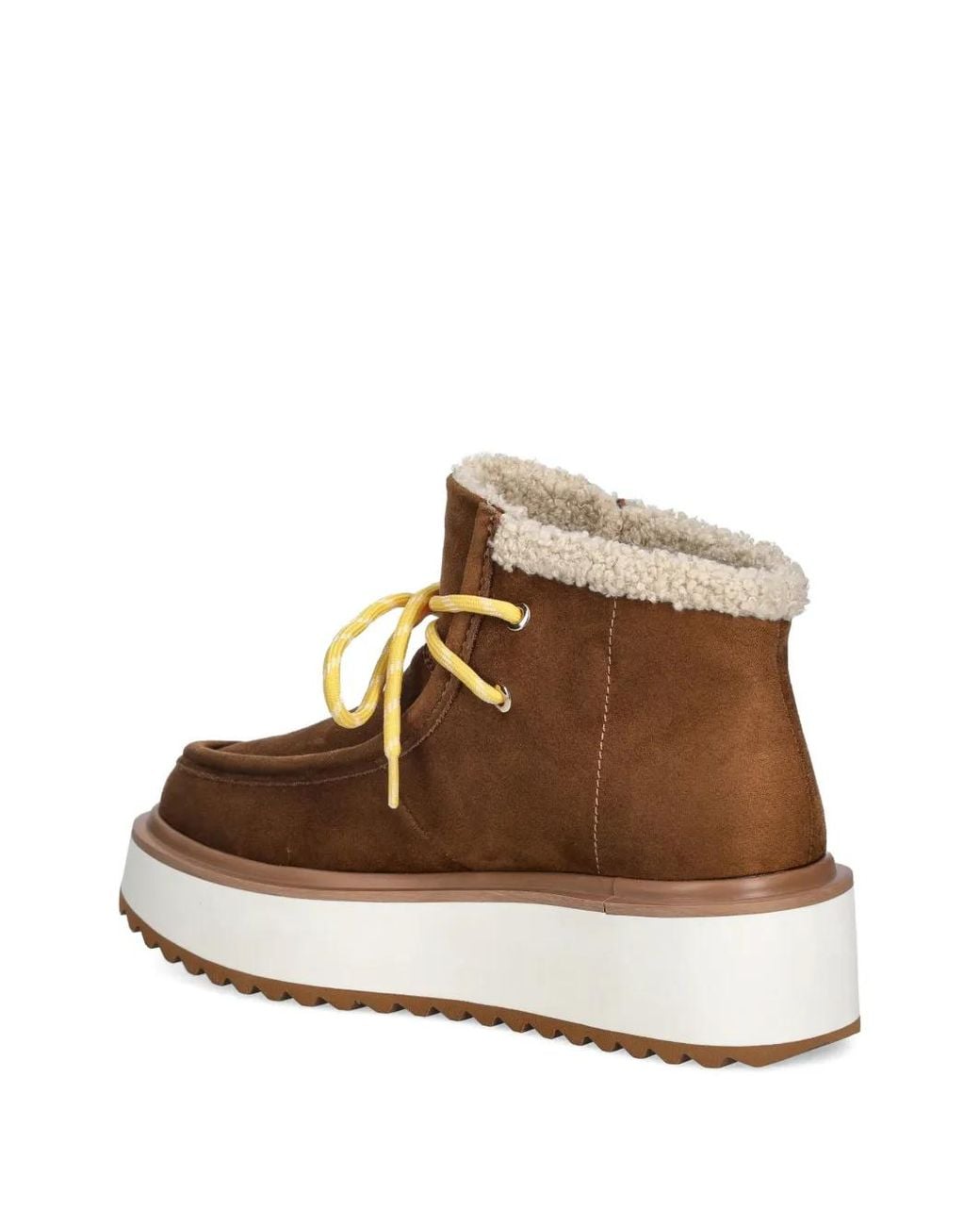 Love Moschino Brown Faux-Fur Platform Boots