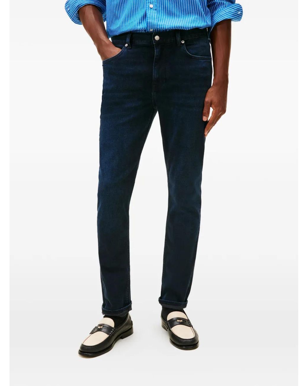 Tommy Hilfiger Blue Pocketed Slim-Fit Jeans for men