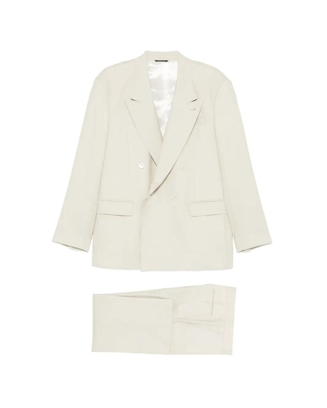 Reveres 1949 White Double-Breasted Suit for men