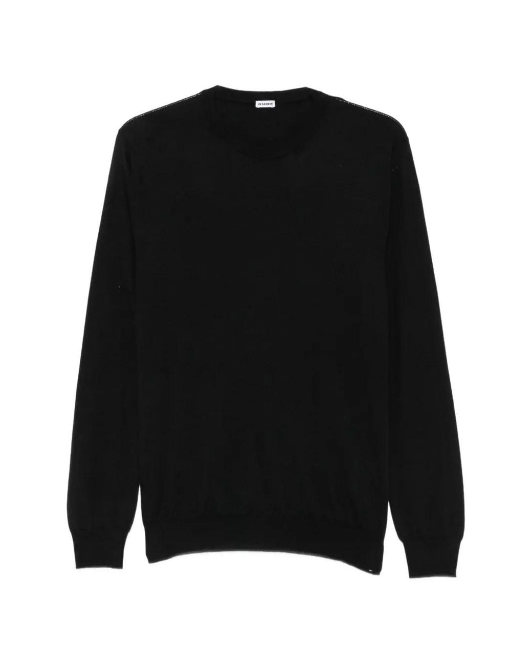 Jil Sander Black Crew-Neck Cashmere Sweater for men