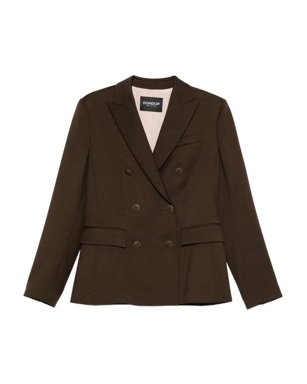 Dondup Brown Double-Breasted Buttoned Jacket