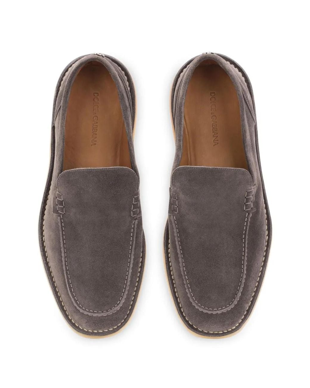 Dolce & Gabbana Gray Suede Dg Millennials Slippers for men