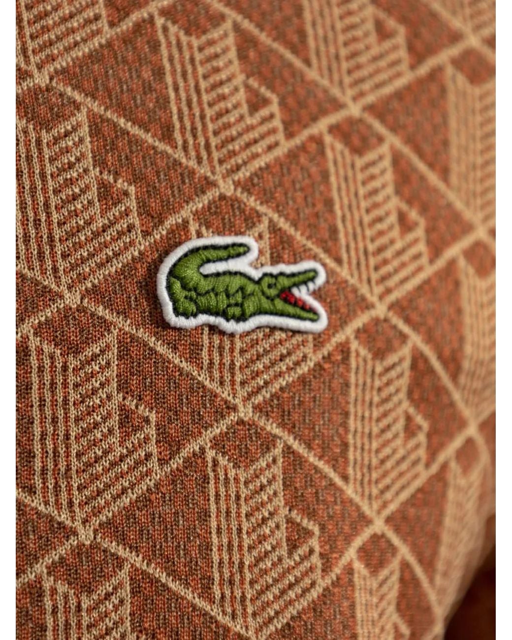Cárdigan Con Monograma Lacoste de hombre de color Brown