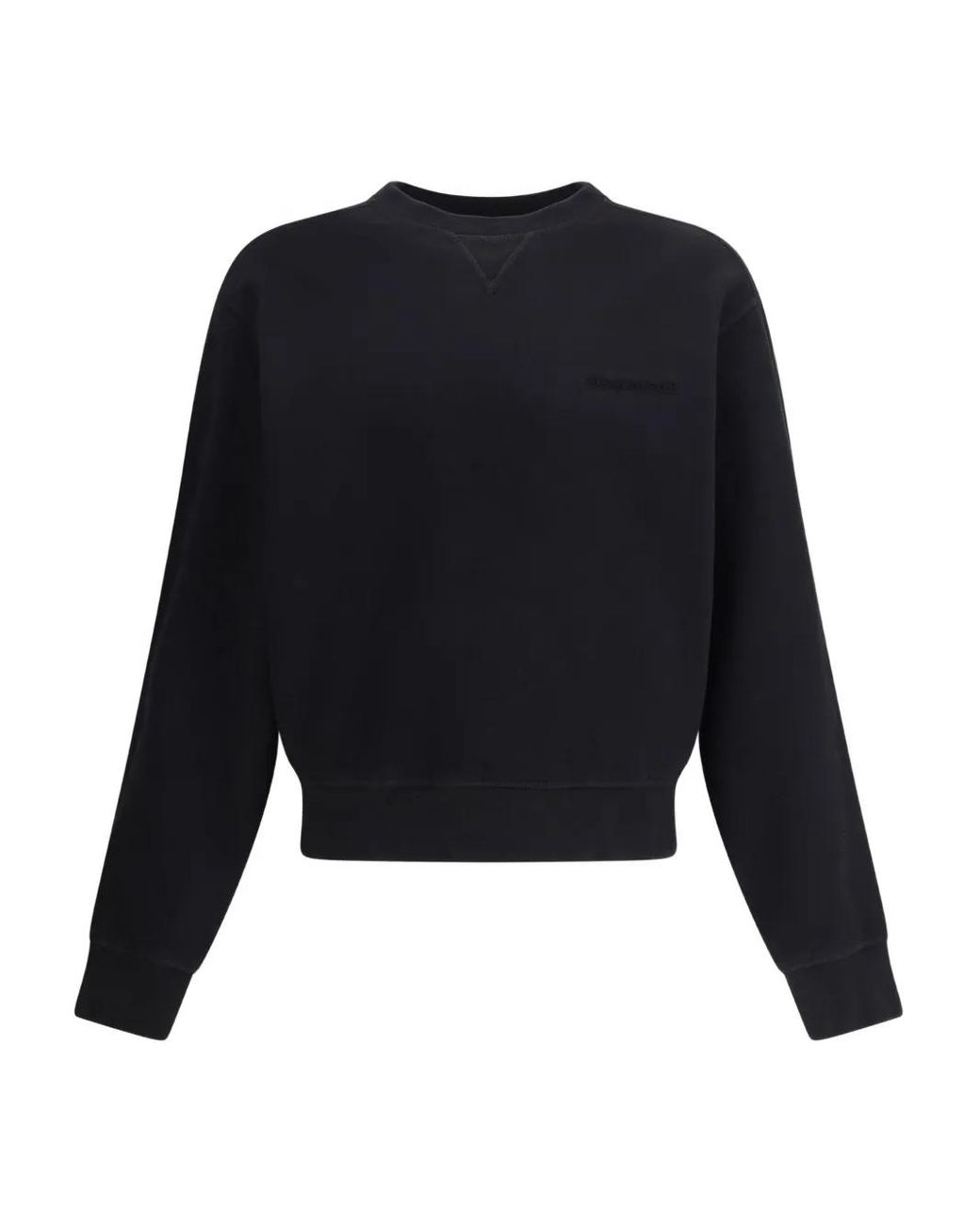 DSquared² Black Ribbed-Hem Crew-Neck Sweatshirt for men