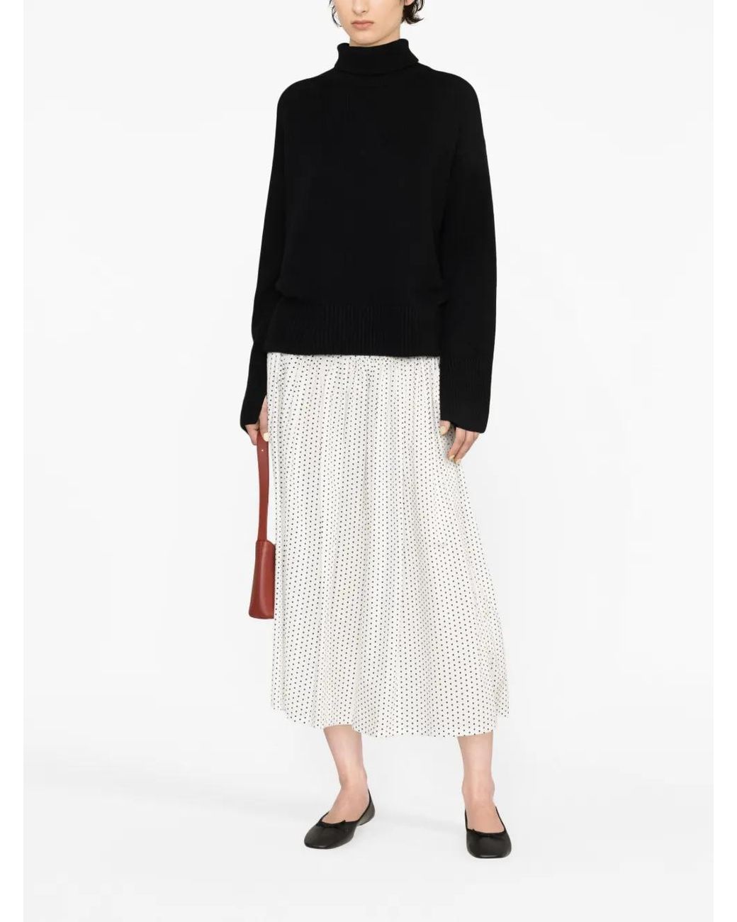 P.A.R.O.S.H. Black Wool High-Neck Jumper