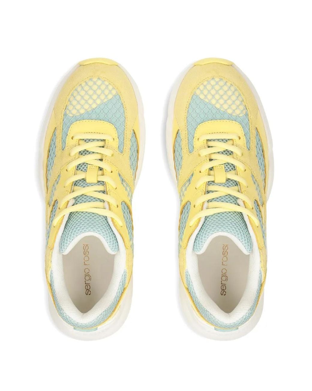 Sergio Rossi Yellow Surge Sport Sneakers