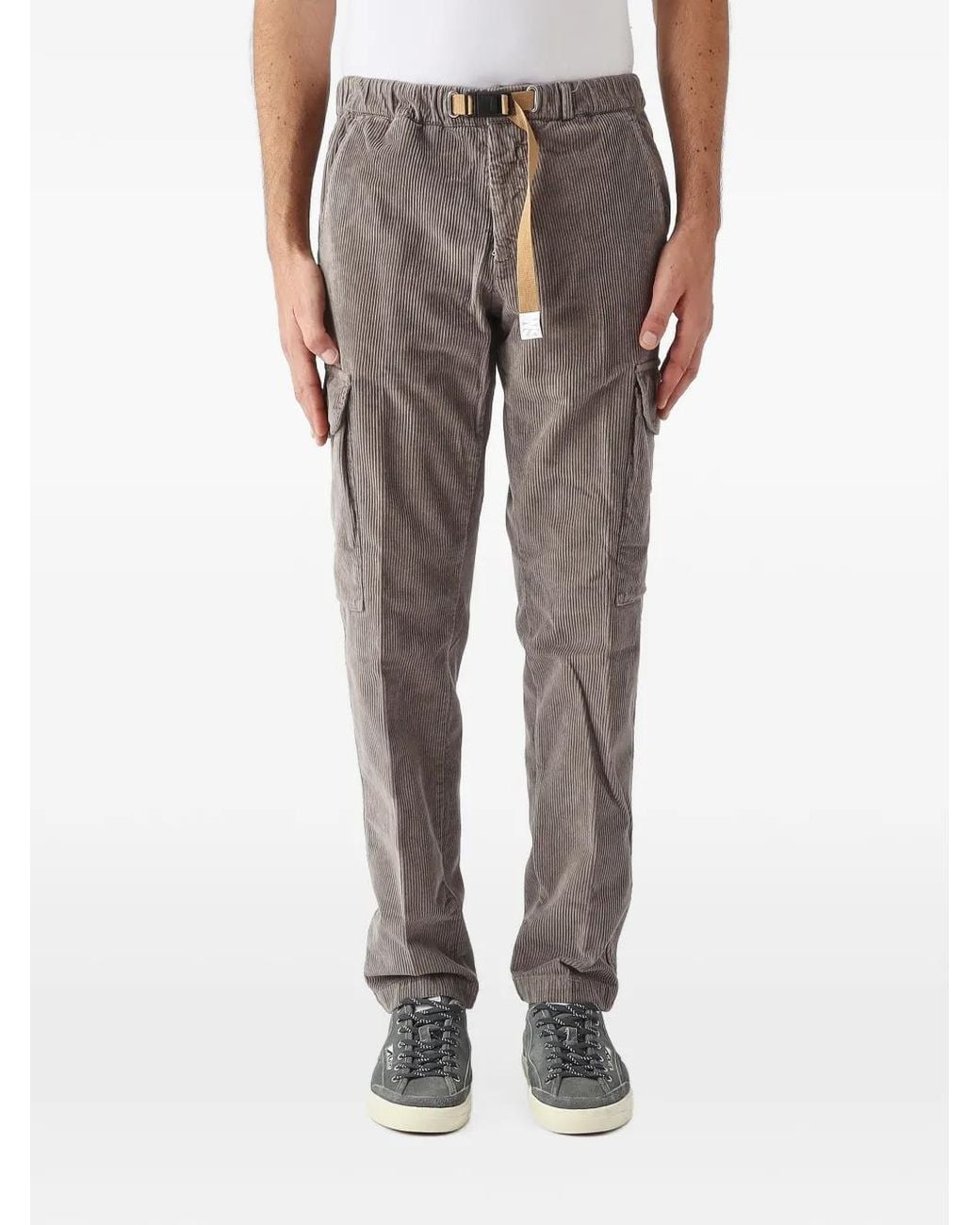 White Sand Gray John Corduroy Trousers for men