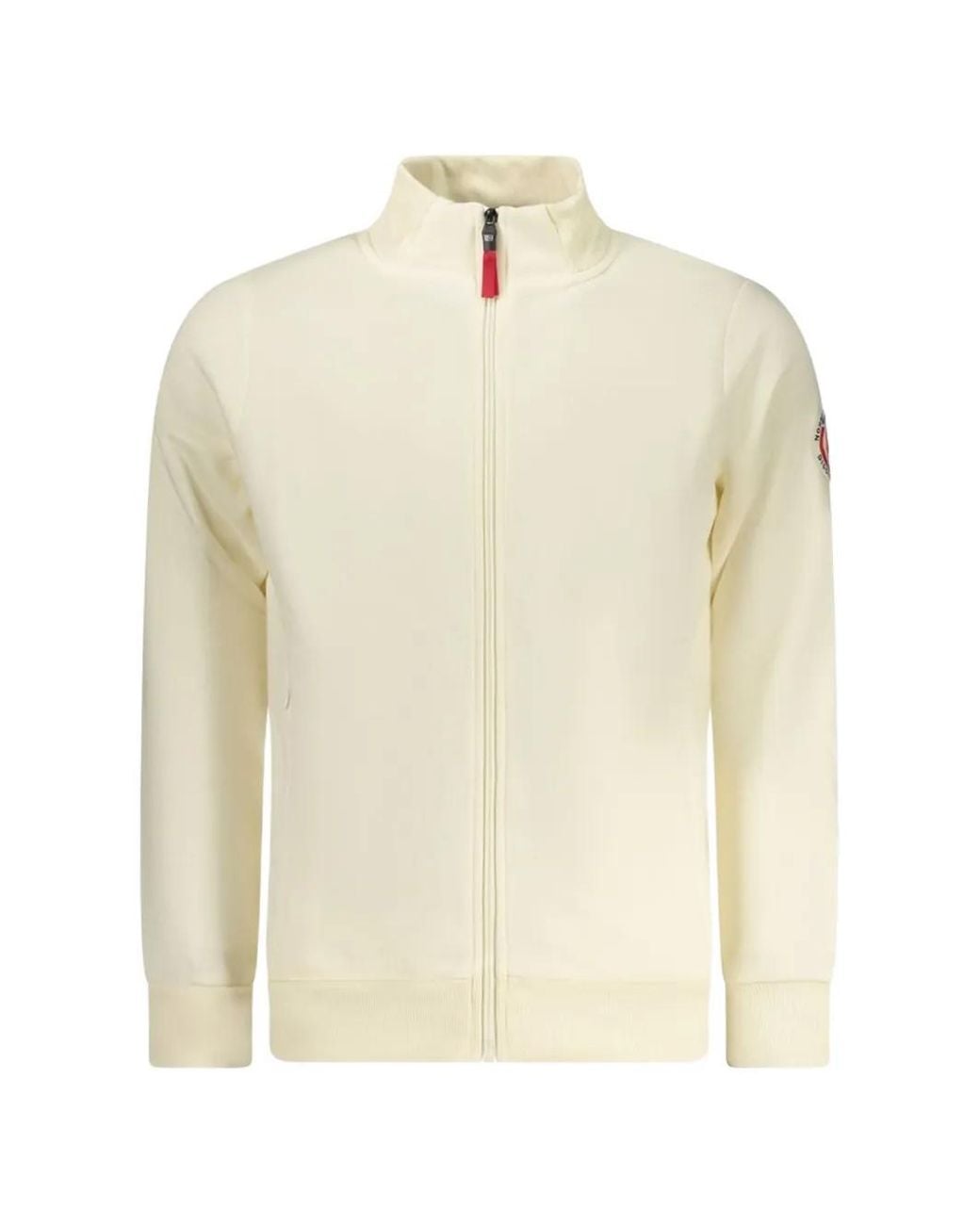 Norway 1963 Natural Logo-Patch Zip-Up Sweater for men