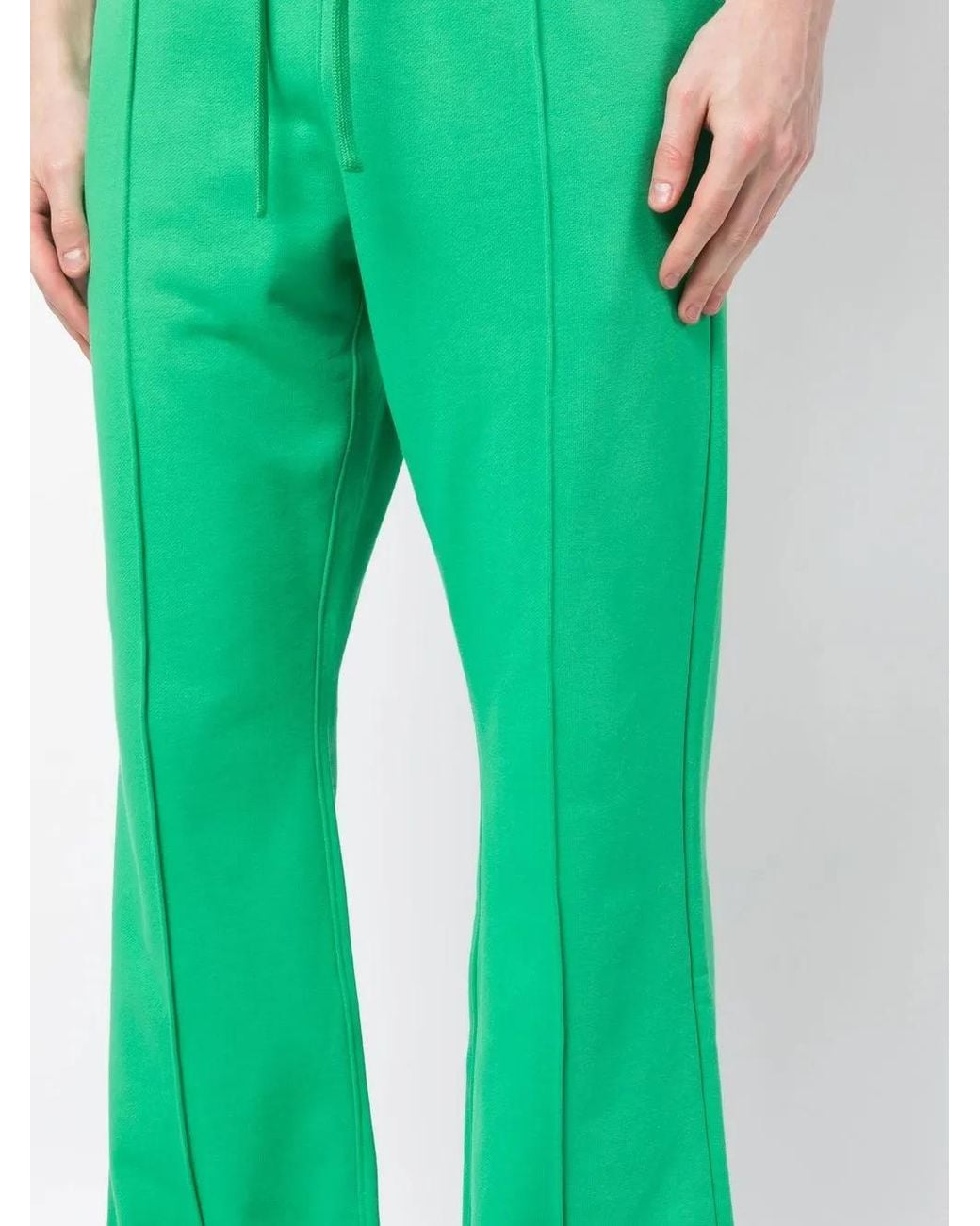 FIVE CM Green Drawstring Cotton Track Pants for men