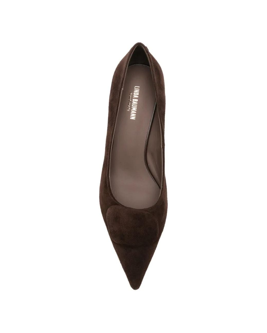 Linda Baumann Brown Bow-Detail Pointed-Toe Pumps