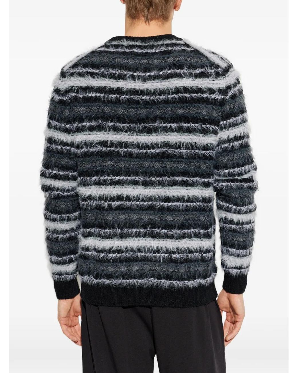 Samsøe & Samsøe Black Safinnley Crew-Neck Striped Sweater for men