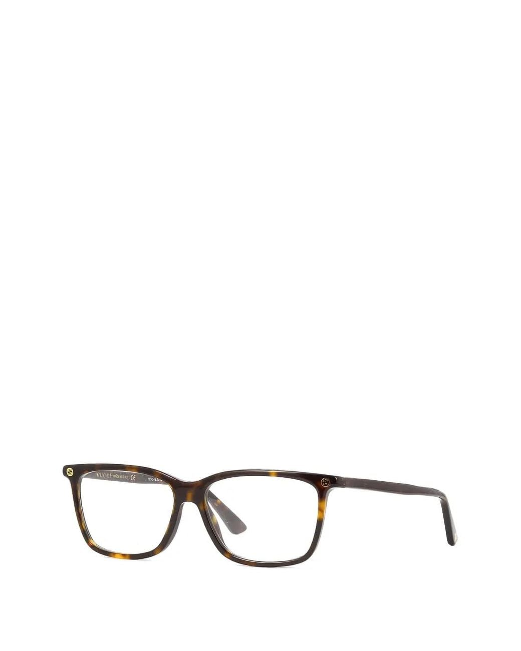 Gucci Black Rectangle-Frame Glasses