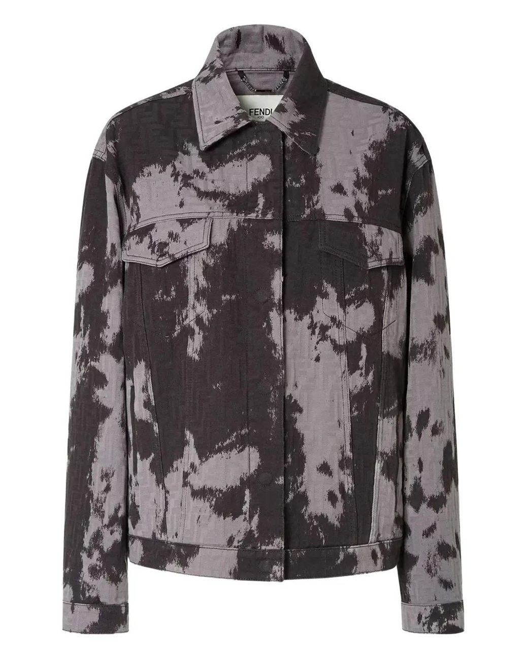 Fendi Black Ff Motif Flap Pocket Jacket