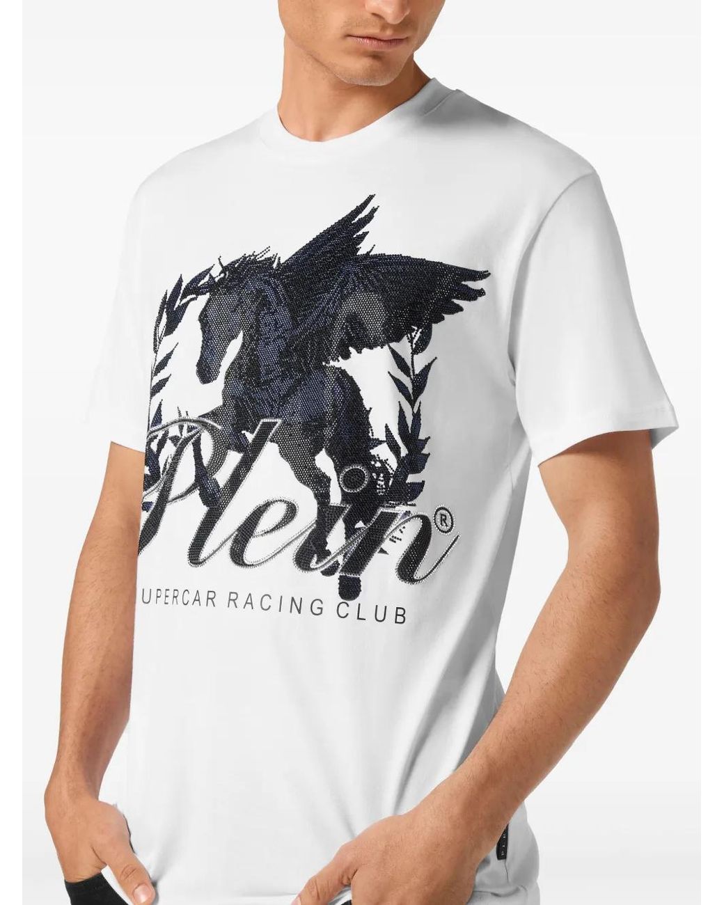 Philipp Plein White Racing Club T-Shirt for men