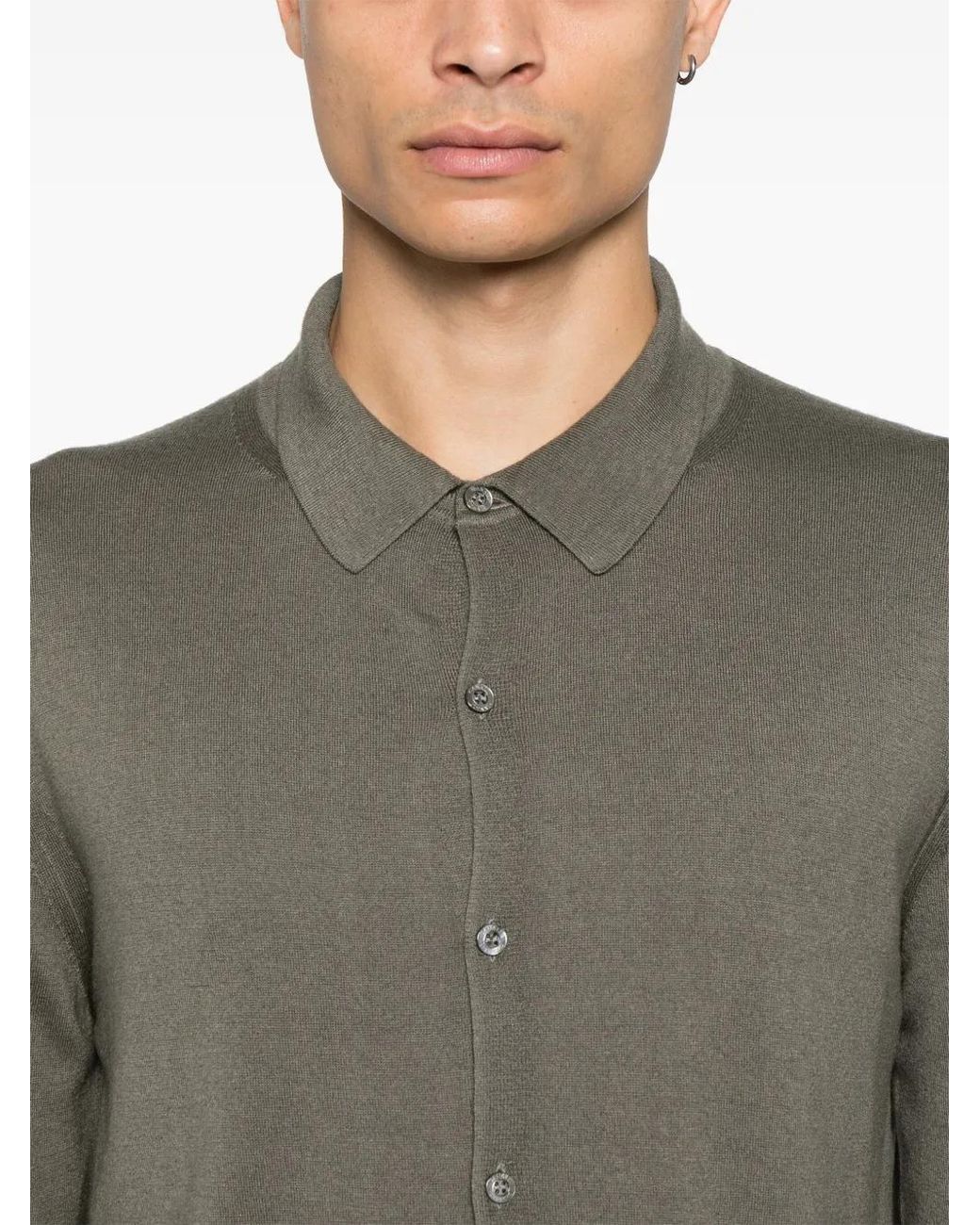 Canali Gray Shirt Sweater for men
