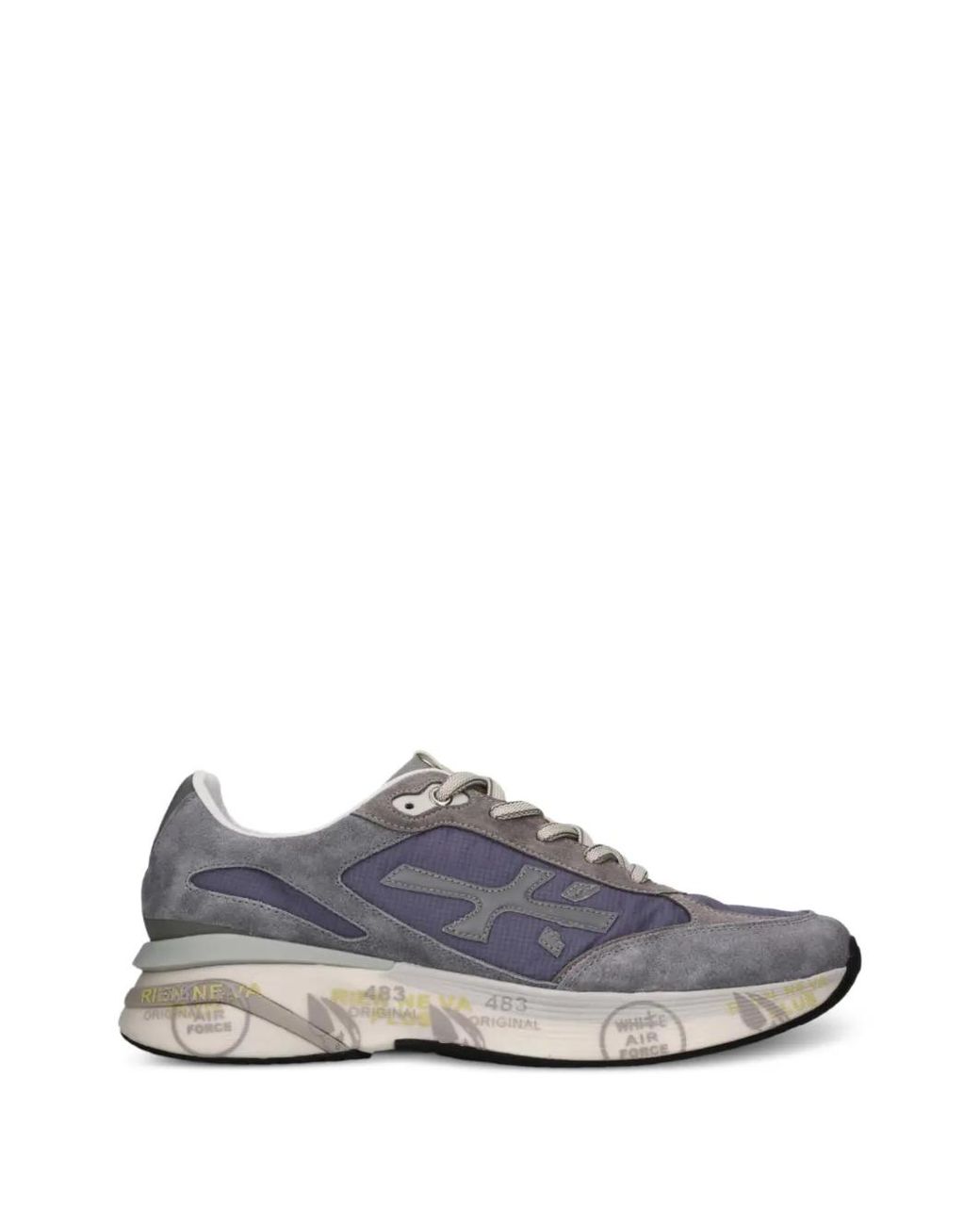 Premiata White Flat Shoes Suede for men