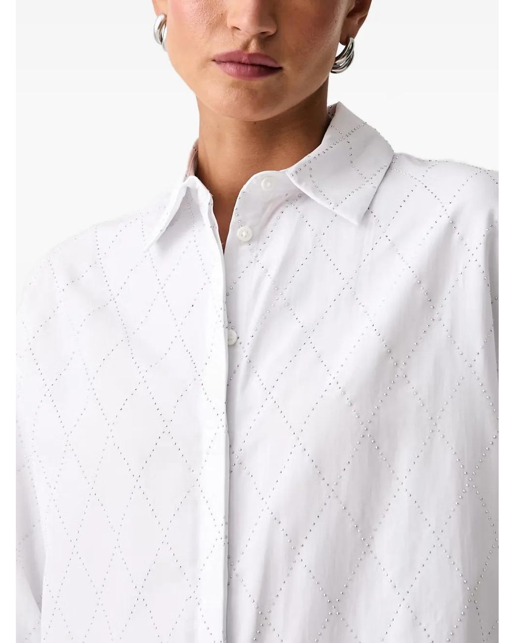Joseph Ribkoff White Sac Porté Épaule Matelassé À Ornements