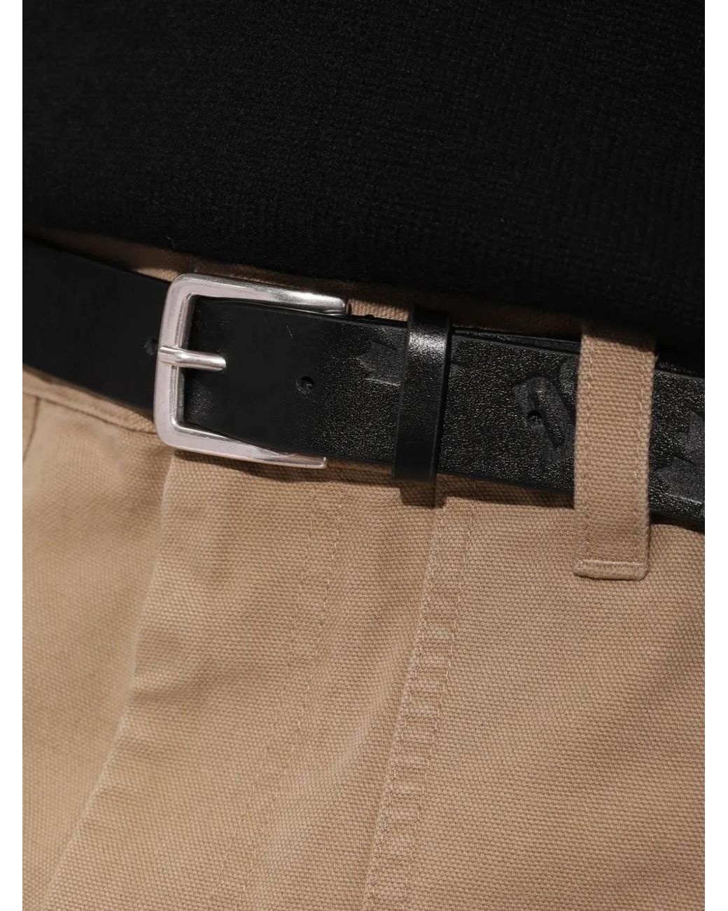 DSquared² White Logo-Embossed Belt for men