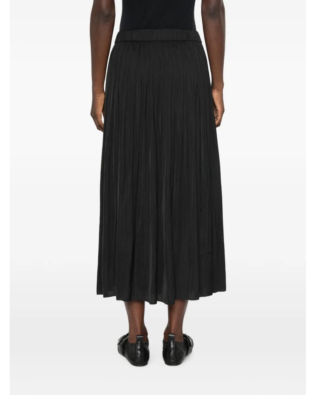 MAISON 123 Black Pleated Skirt