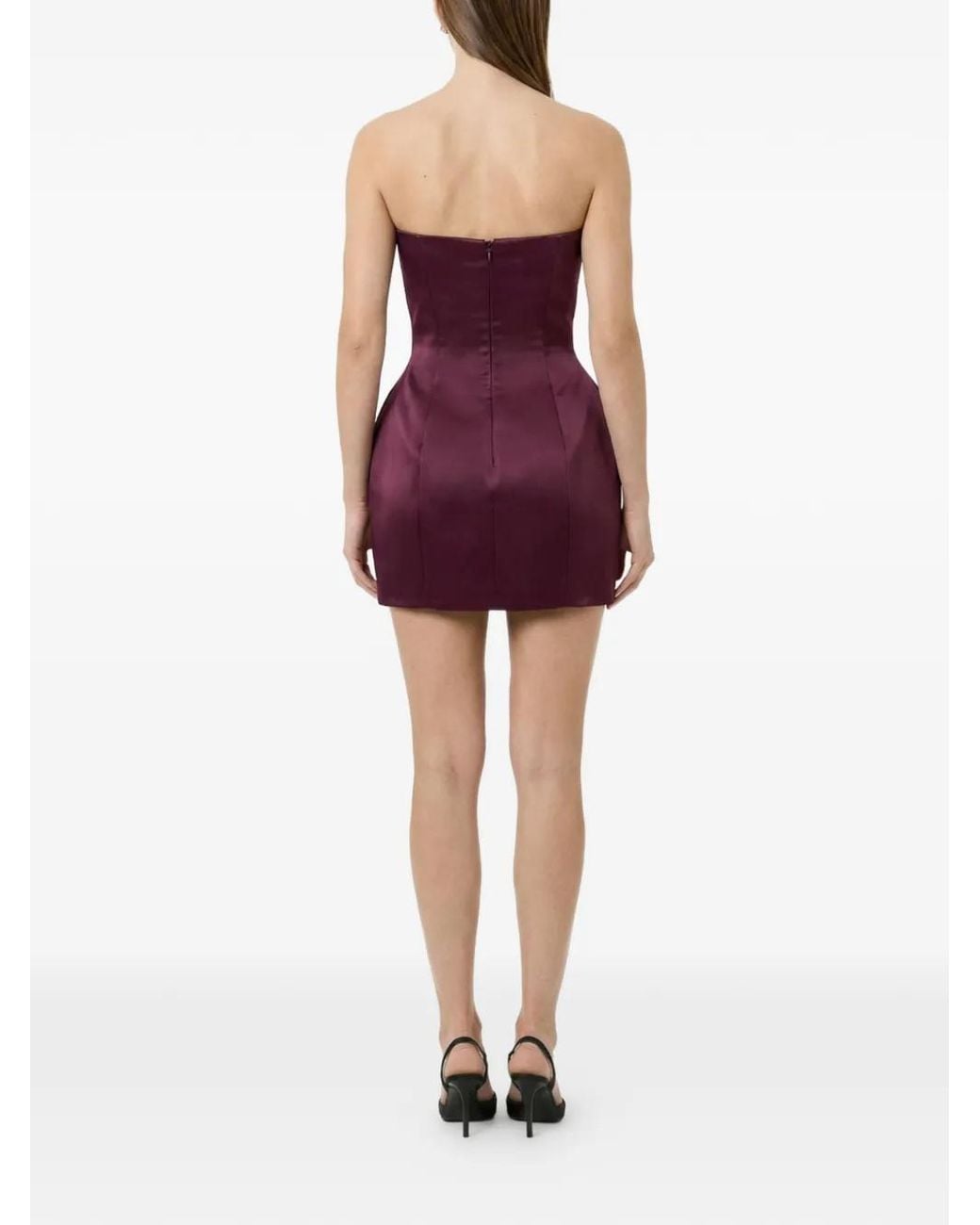 Nicholas Purple Kaline Strapless Mini Dress