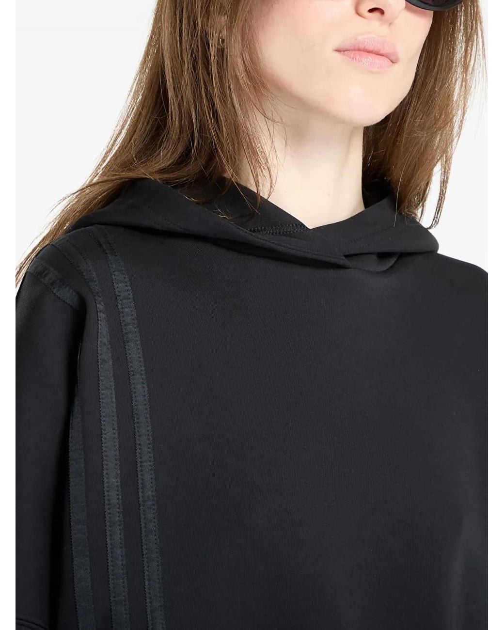 Adidas Black 3-Stripes Hoodie