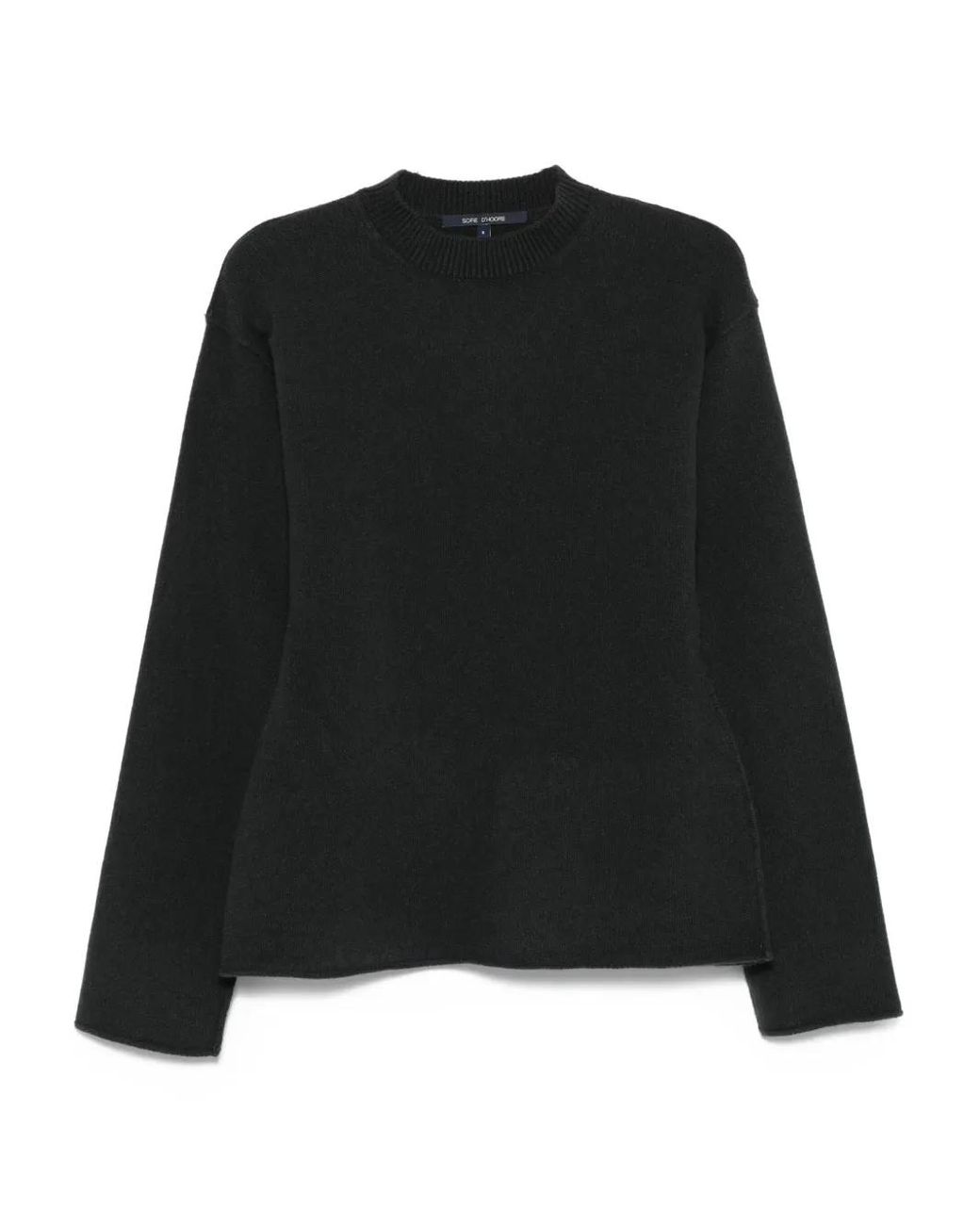 Sofie D'Hoore Black Round-Neck Wool Sweater