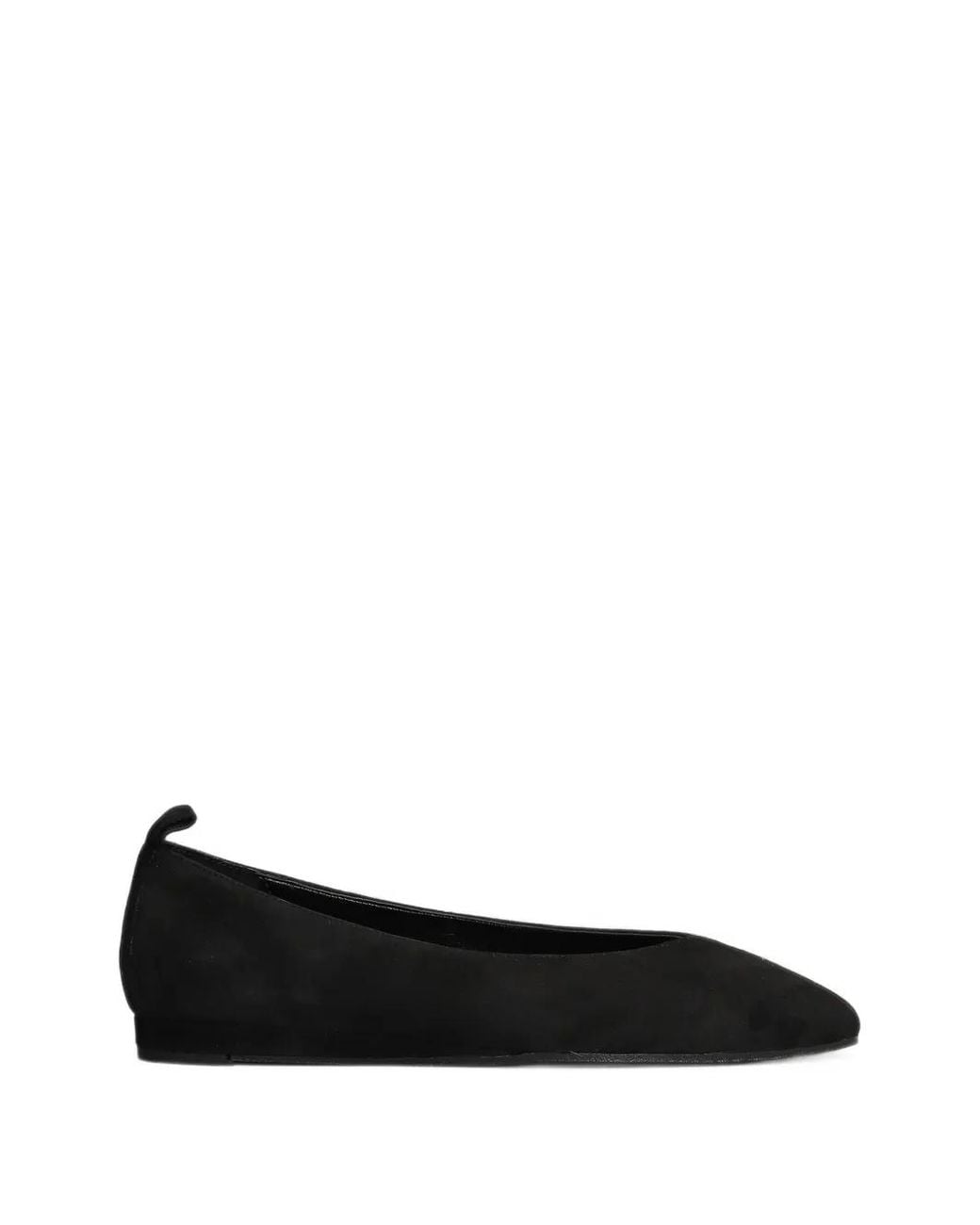 BIANCADI Black Square-Toe Ballet Flats