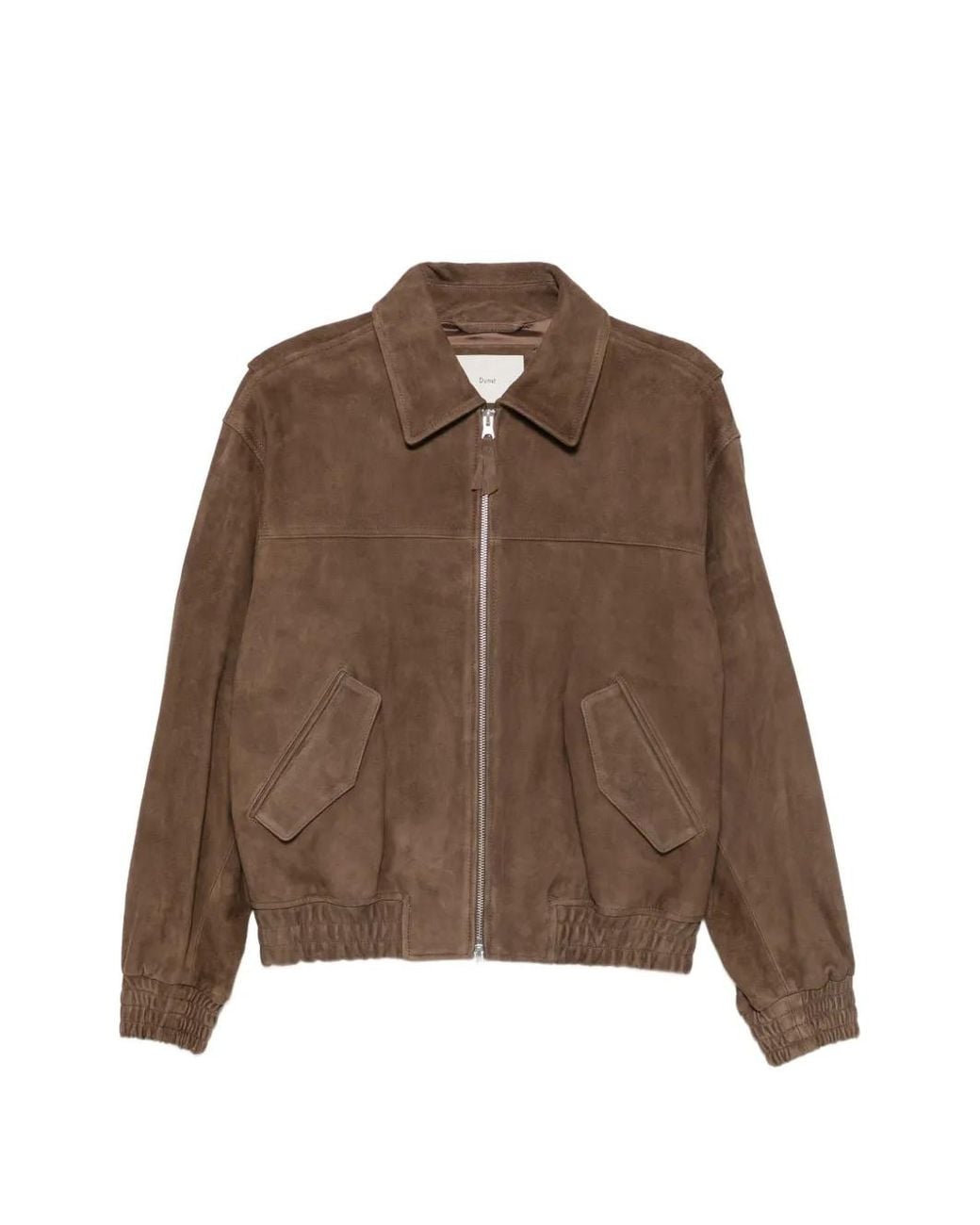 DUNST Brown Zip-Fastening Suede Jacket