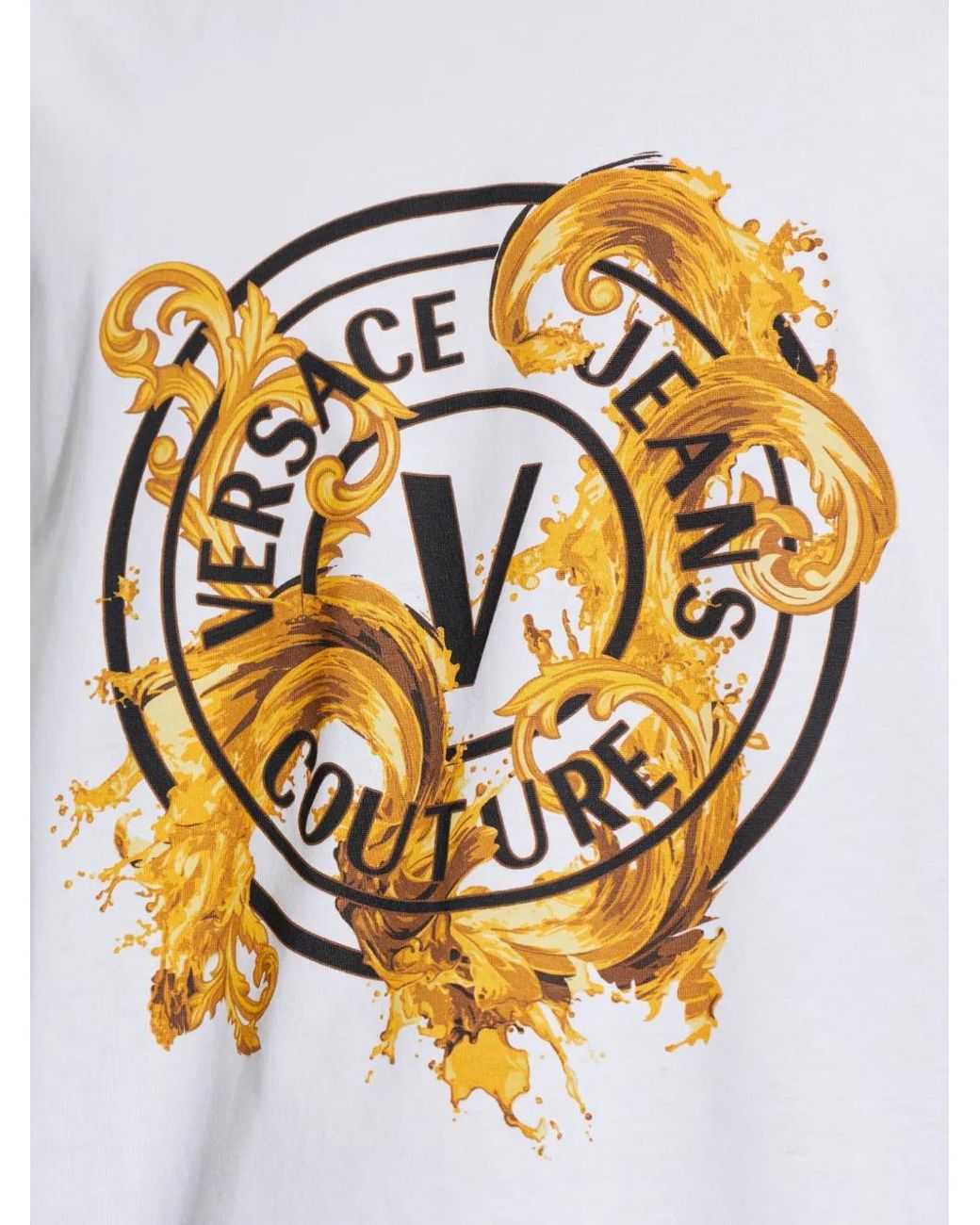 Versace Jeans Couture White T-Shirt À Imprimé Graphique for men