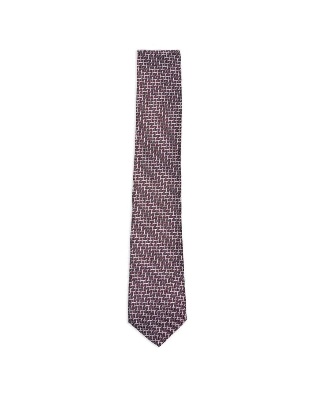 Canali Purple Geometric-Pattern Tie for men