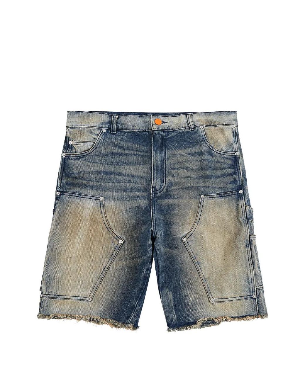 HELLSTAR Cargo Shorts Met Vervaagd Effect in het Blue voor heren