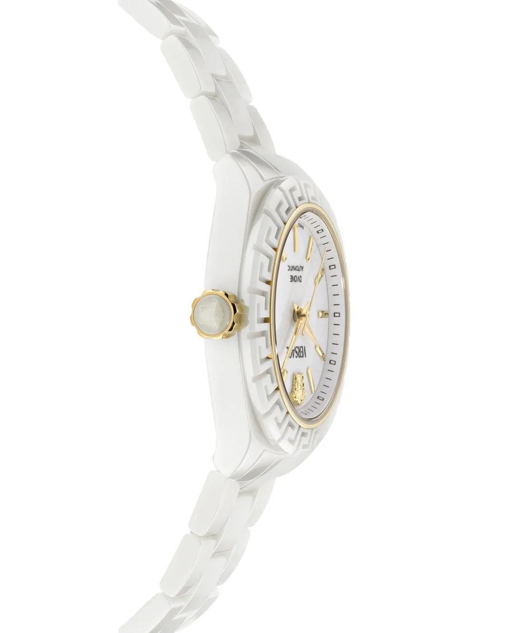 Versace White Dv One Greca 40Mm Watch