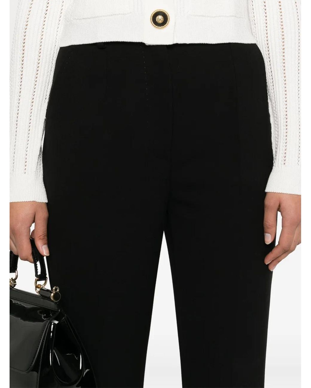Dolce & Gabbana Black Tailored Wool Trousers