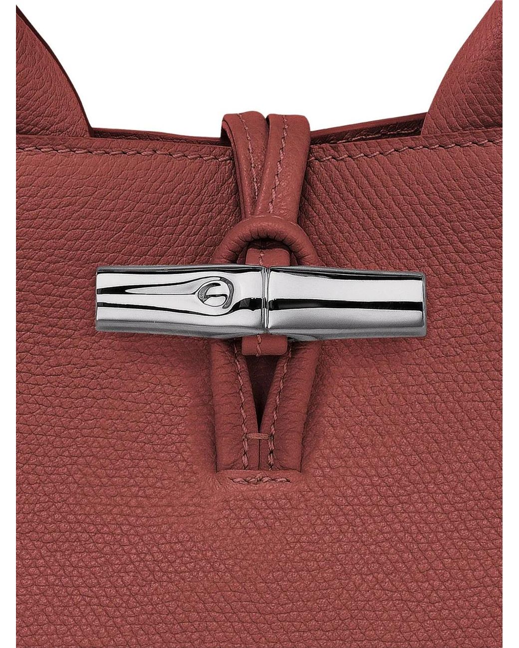 Longchamp Red S Le Roseau Leather Tote Bag