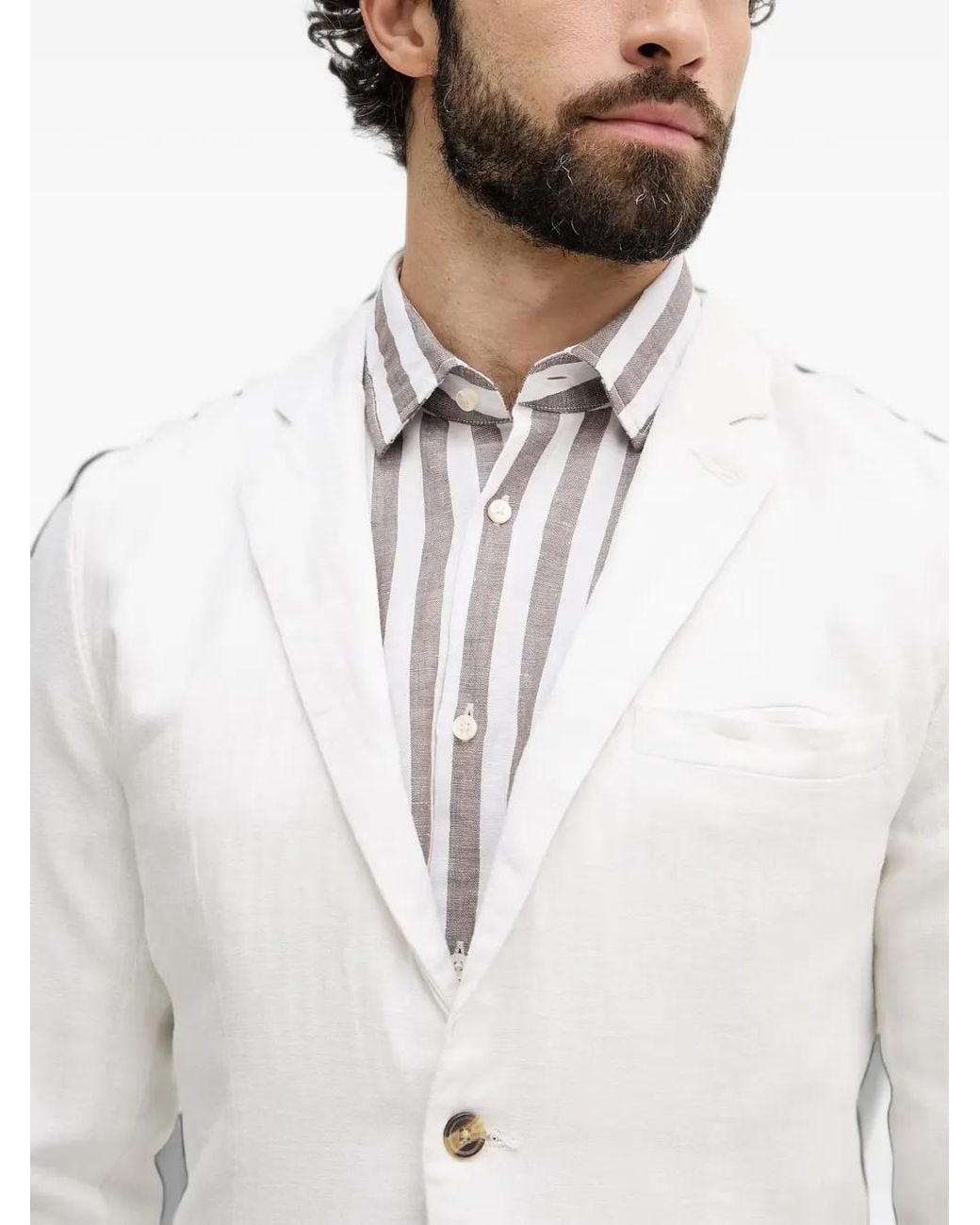 Blazer À Revers Crantés Lindbergh pour homme en coloris White