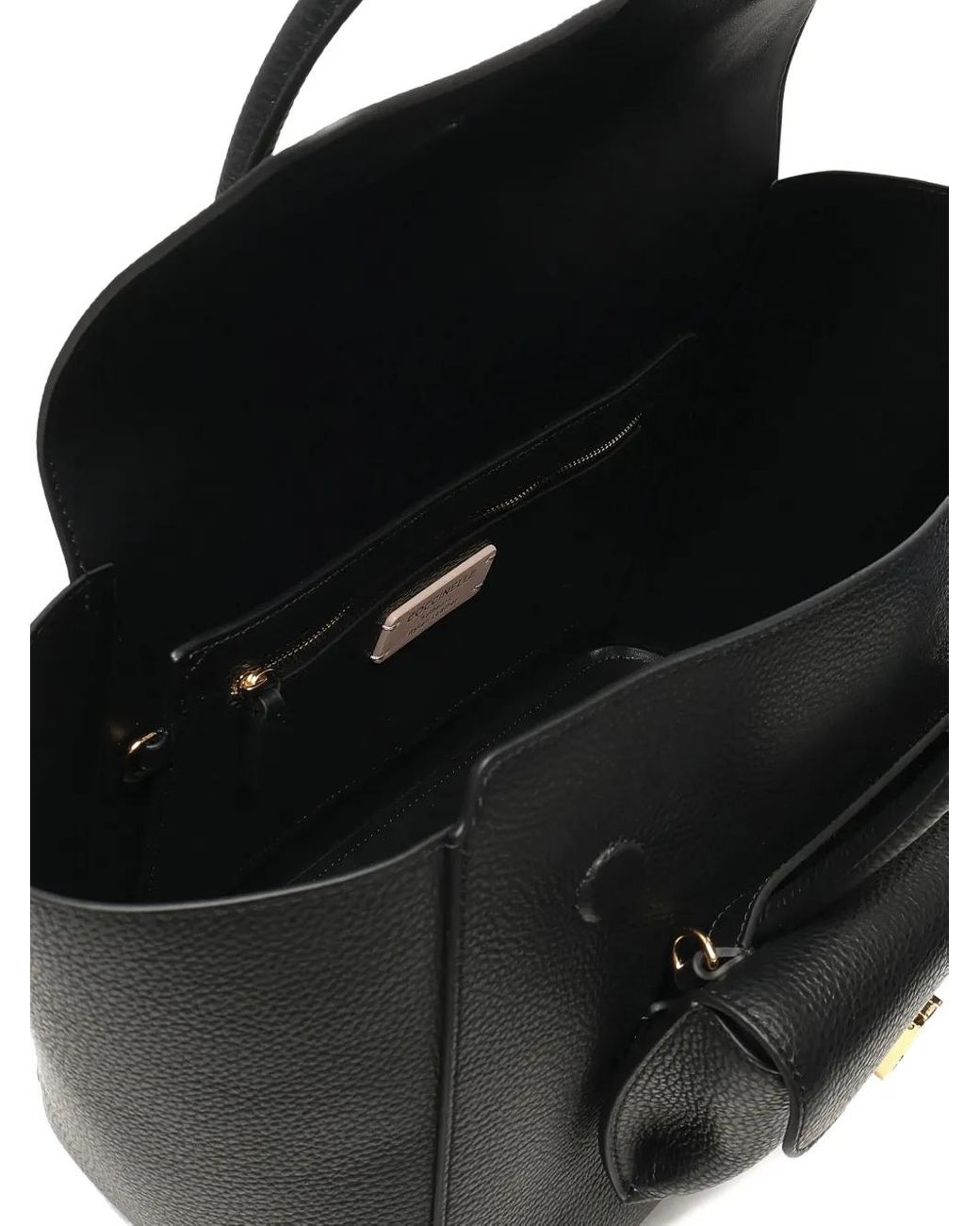 Coccinelle Black Double Beat Tote Bag