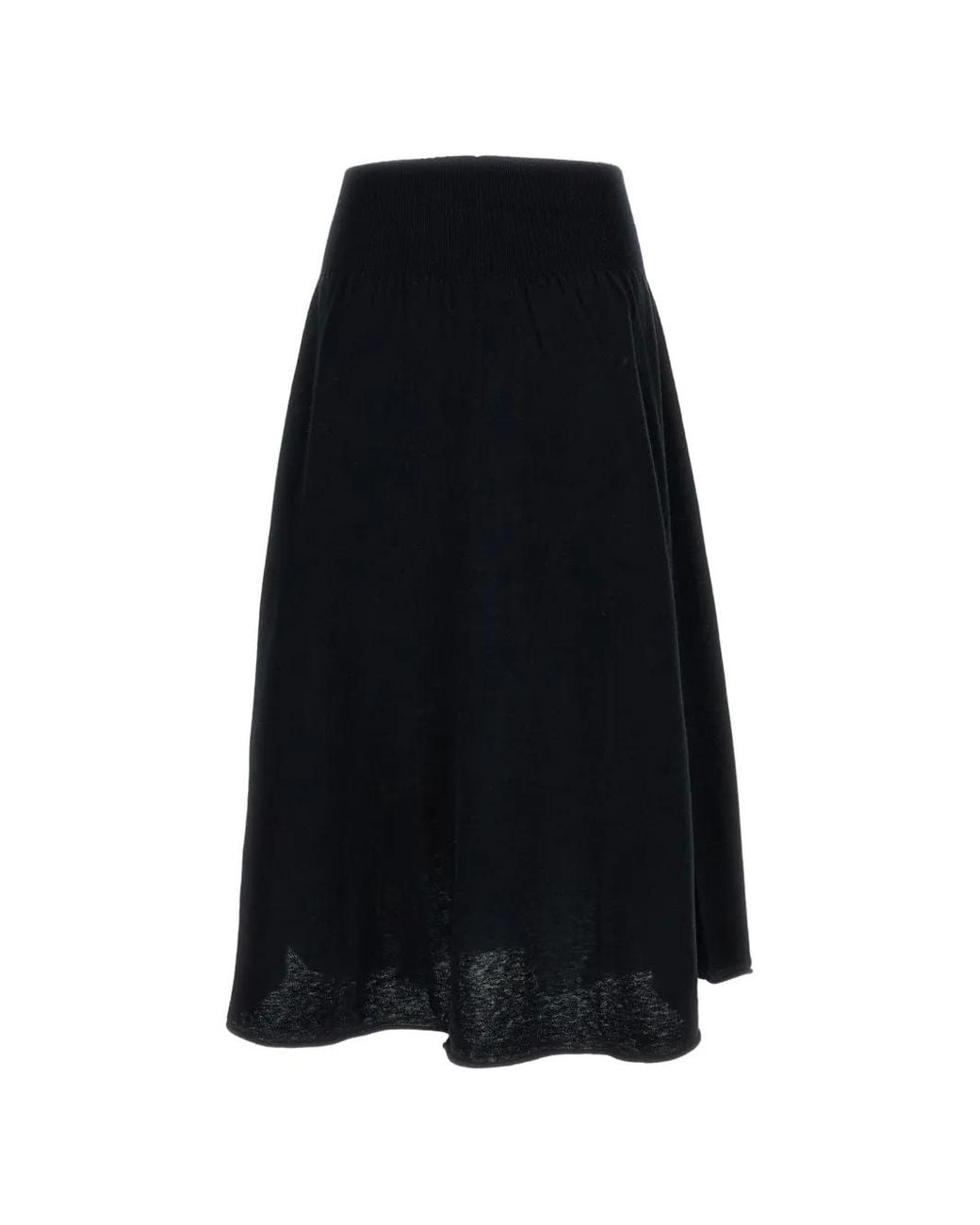 Extreme Cashmere Black Seduce Flared Midi Skirt