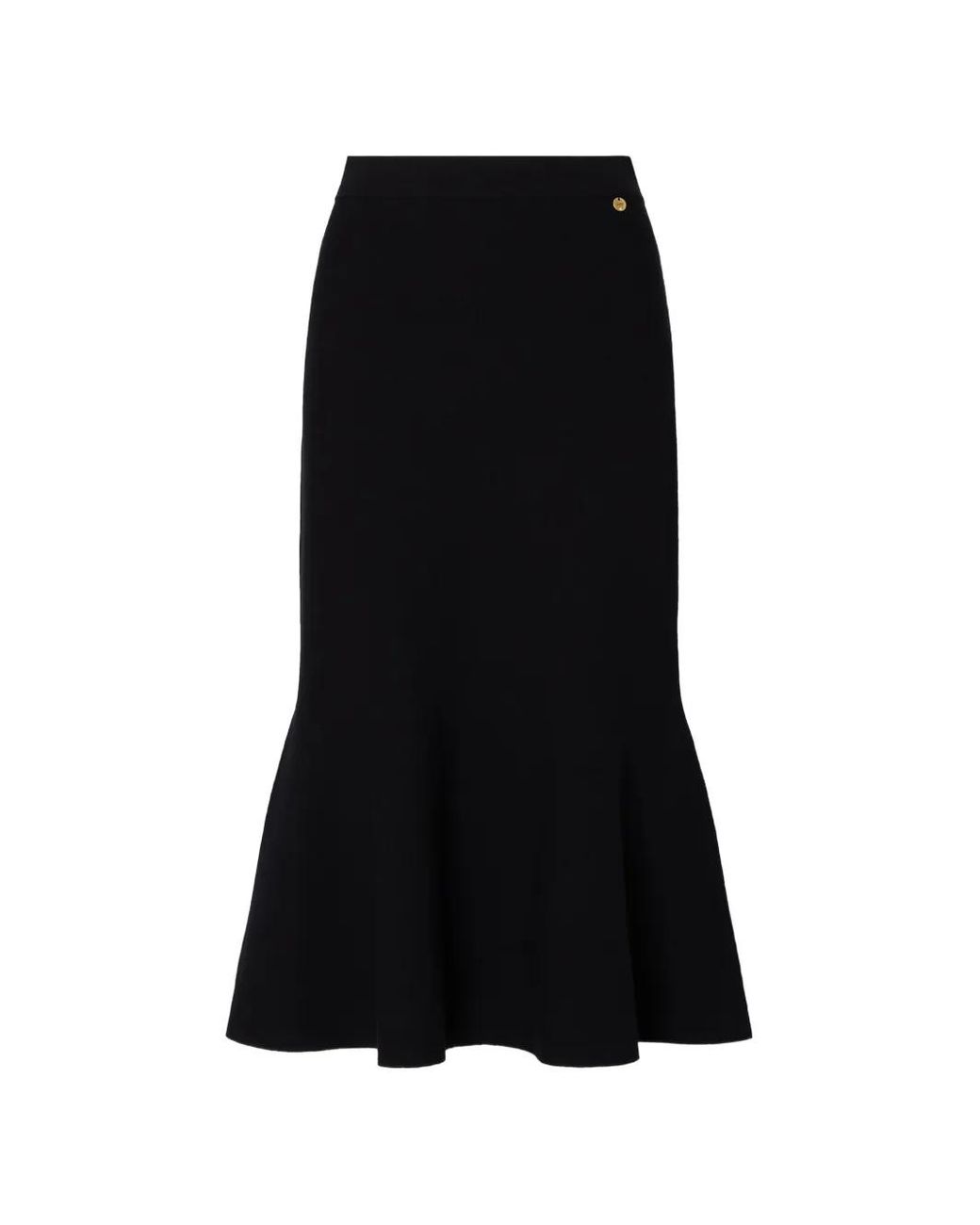 Liu Jo Black Knit Midi Skirt