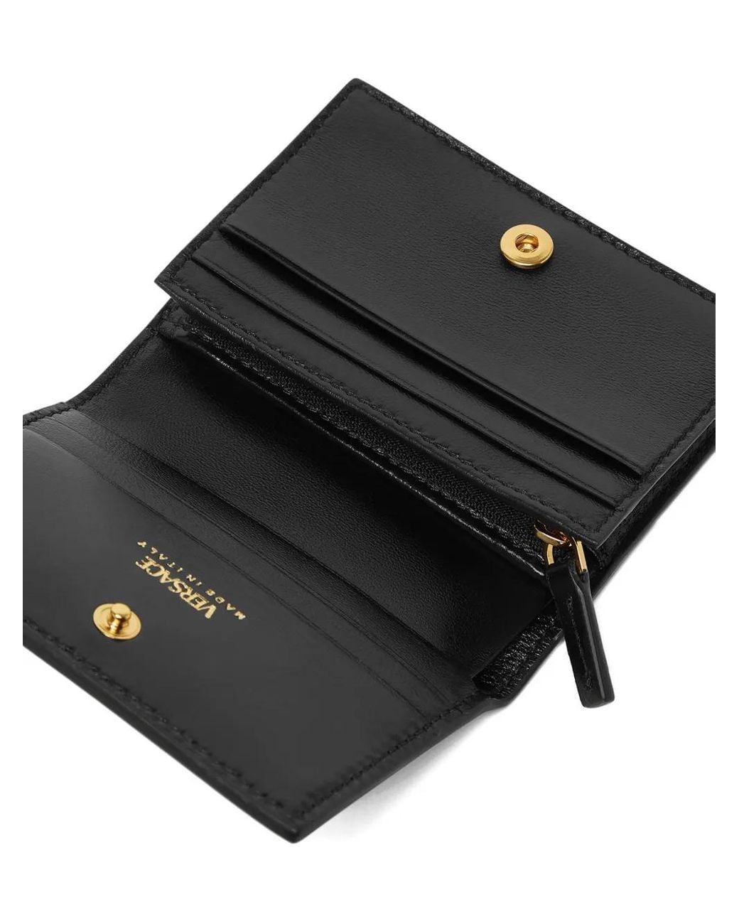 Versace Black Tag Leather Wallet