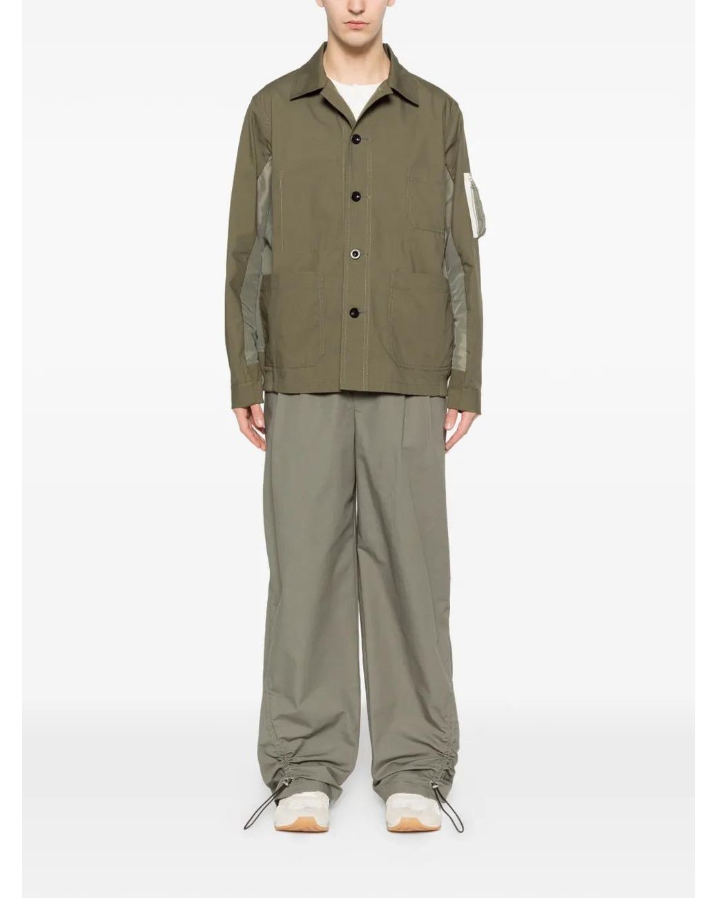 Sacai Green Pocket Panelling Jacket for men