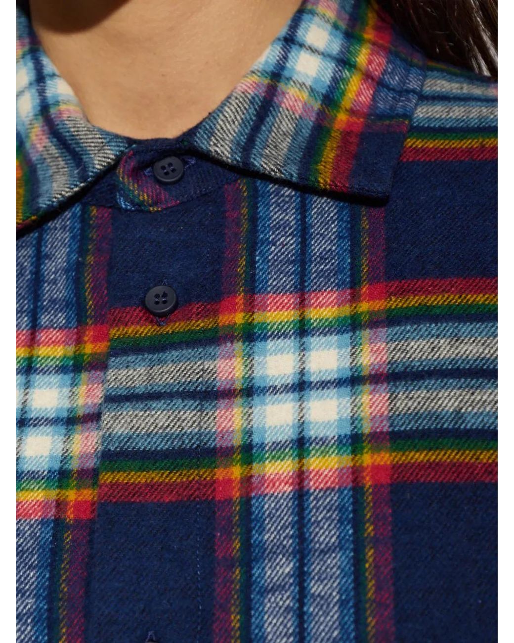 DARKPARK Blue Keanu Tartan-Check Shirt