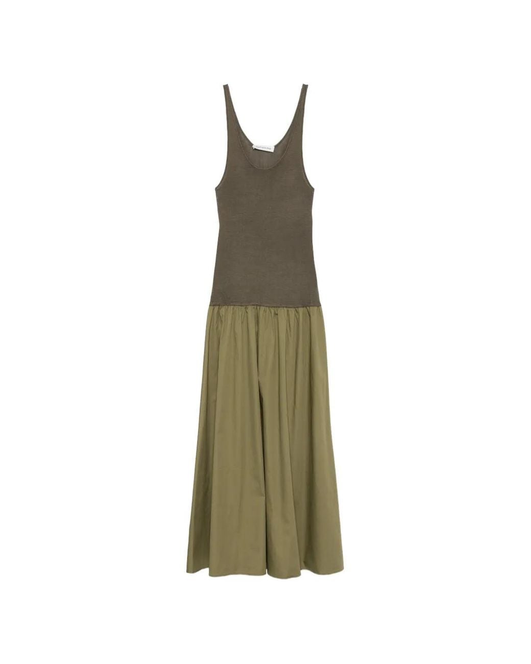 Frankie Shop Green Iliya Drop Waist Maxi Dress