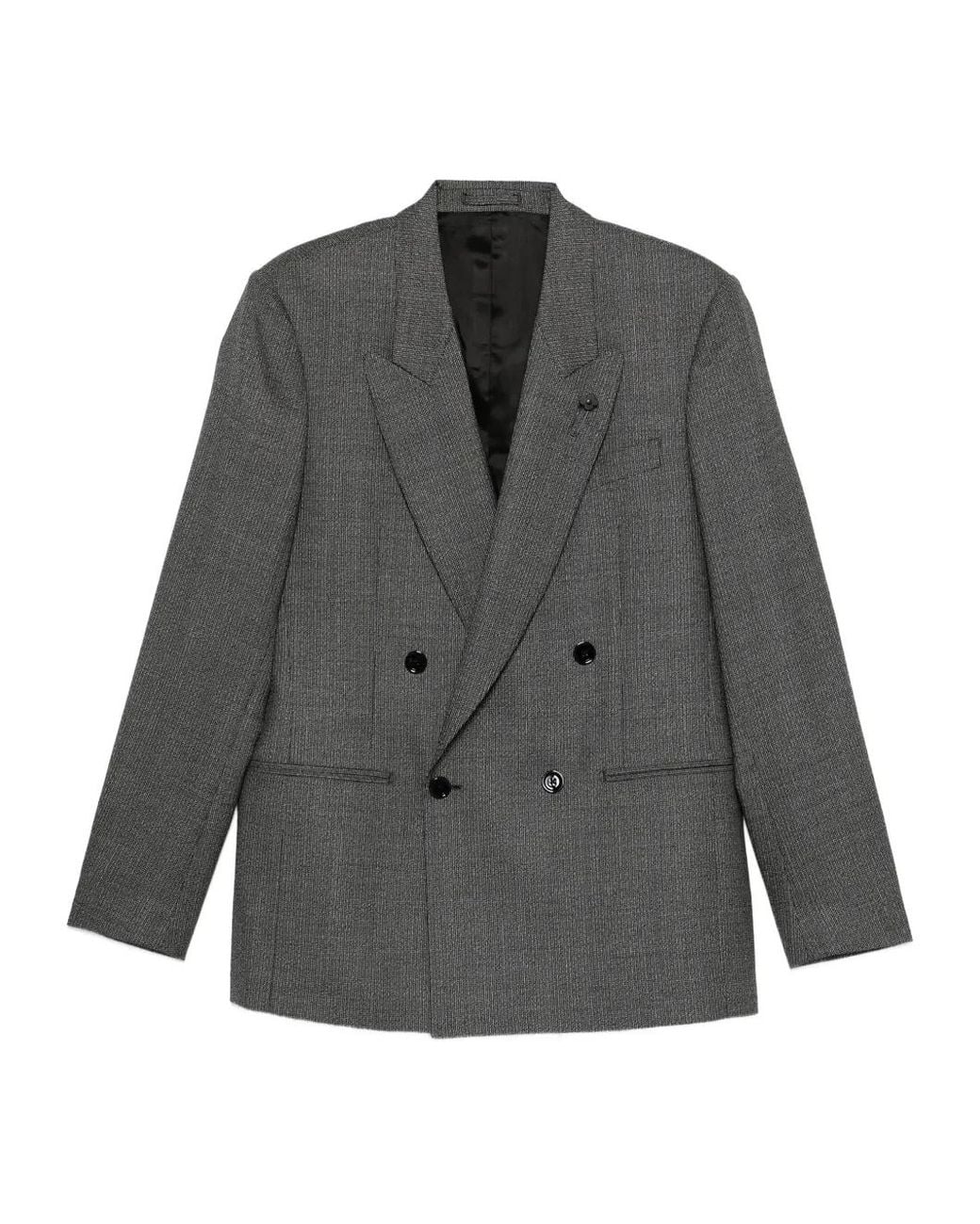 Blazer Con Doble Botonadura Lardini de hombre de color Gray