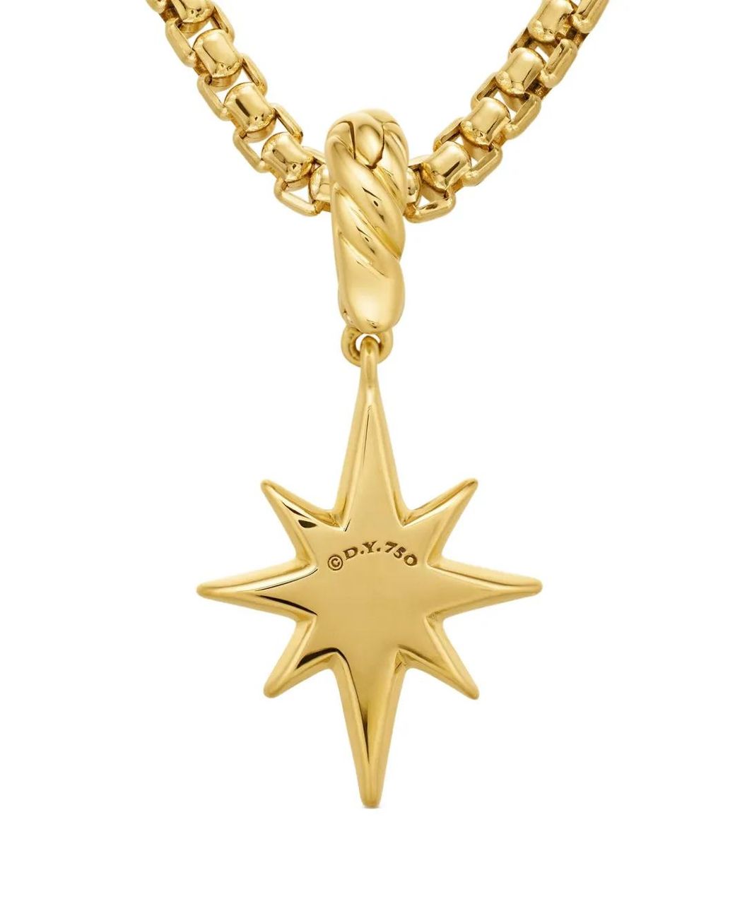 David Yurman Metallic 18Kt North Star Amulet Diamond Pendant (15Mm)