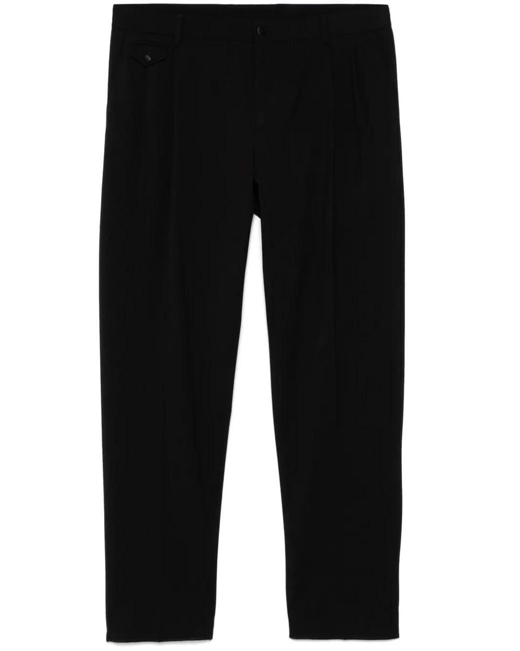 Dolce & Gabbana Black Slim-Fit Tailored Trousers for men