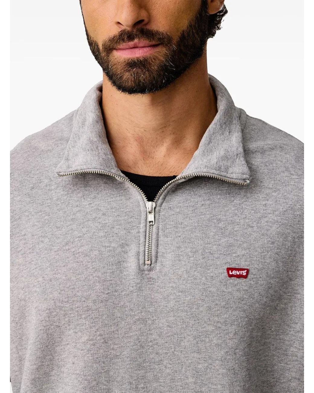 Sweat Zippé À Patch Logo Levi's en coloris Gray