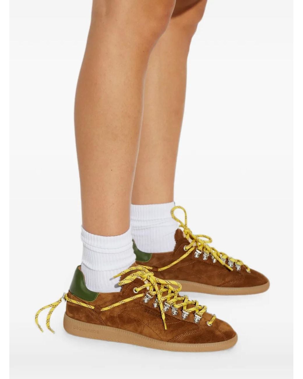 DSquared² Brown Rebel Suede Sneakers