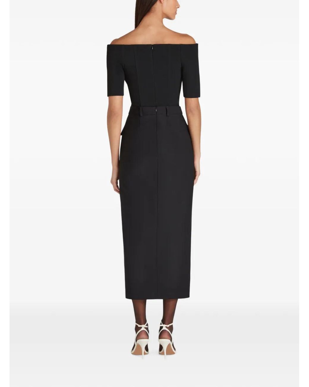 Violante Nessi Black Adassa Button-Down Midi Skirt