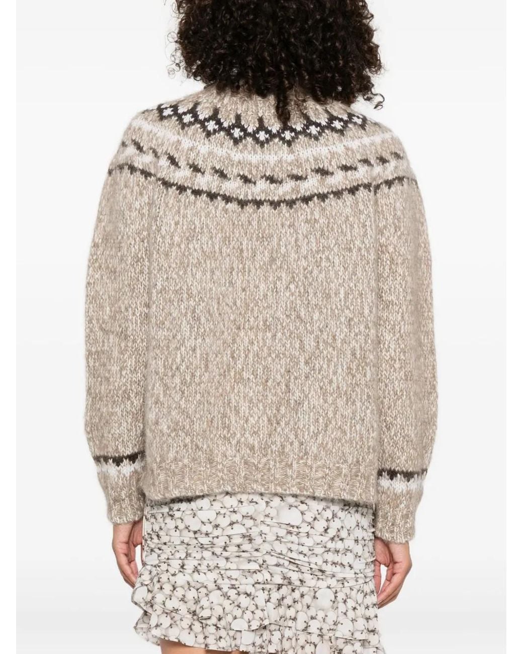 P.A.R.O.S.H. Gray Nordic-Inspired Knitted Sweater With Relaxed Fit