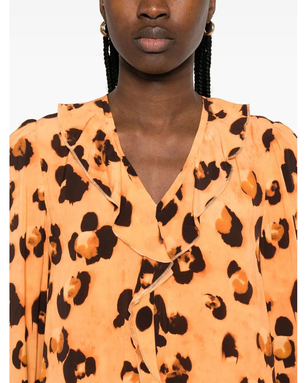 Marc Cain Metallic Jupe Longue À Imprimé Graphique